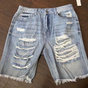 NWOT High waist distressed jean shorts